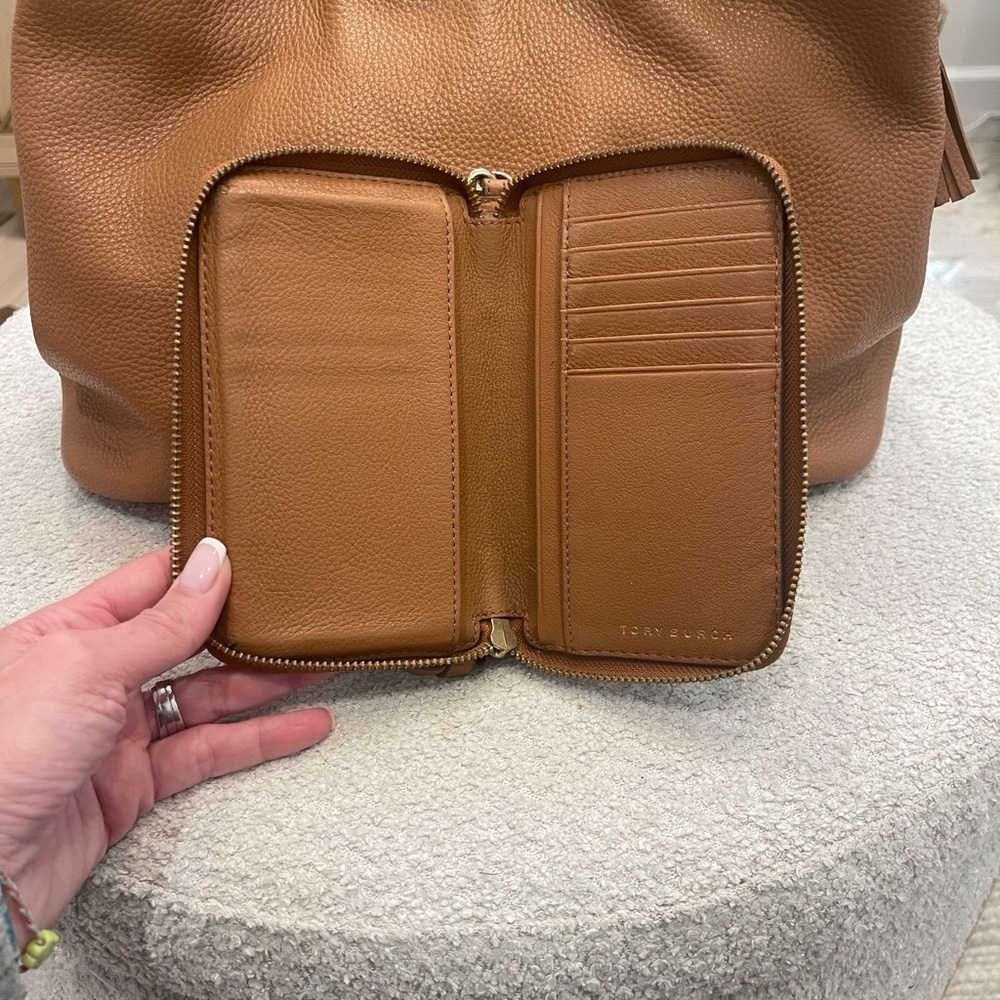 Tory Burch Brown Leather Wristlet - Picture 2 of 2